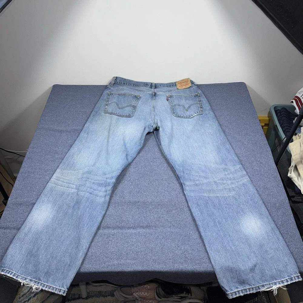 Levis Jeans 36x32 Blue 569 Loose Straight Wide Leg Baggy Fade Street Skater